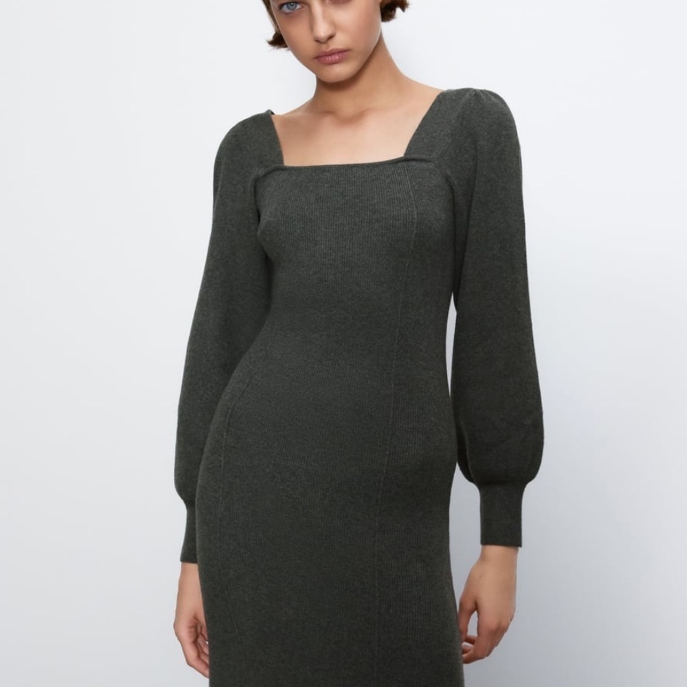 ZARA BNWT Balloon Sleeve Knit Dress